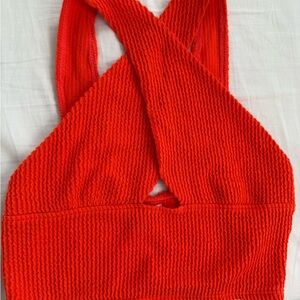 Urban Outfitters Cross Neck Crop Top